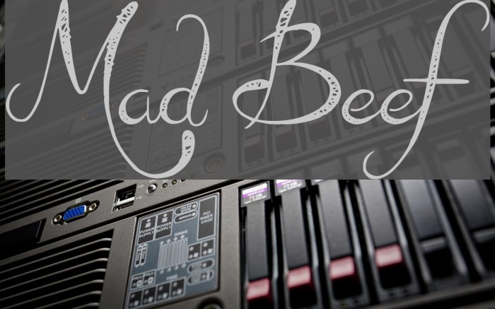 Mad Beef Font examples