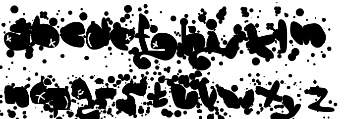 Mad Bubbles Font LOWERCASE