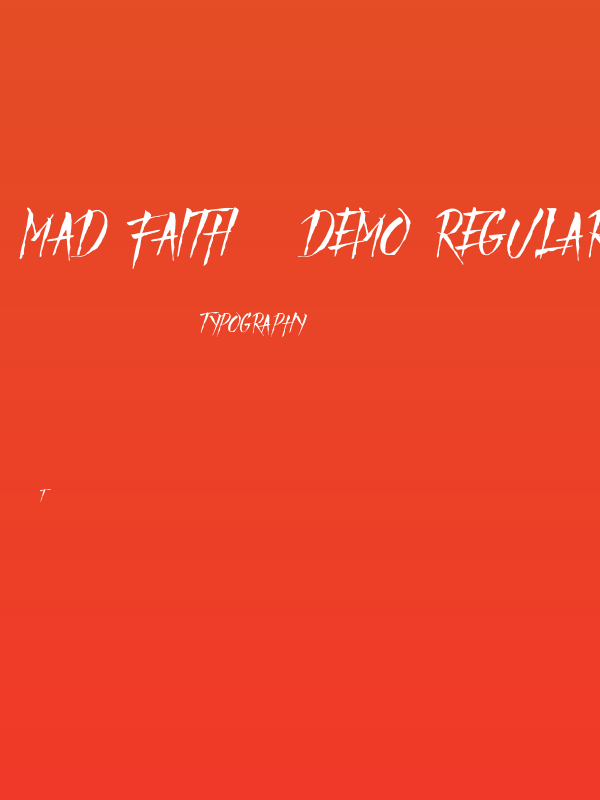 Mad Faith - DEMO Regular Poster
