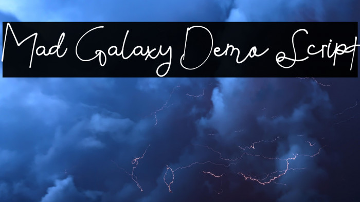 Mad Galaxy Demo Script Example 1