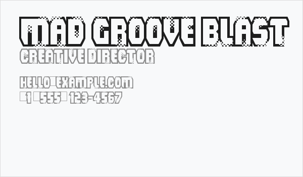 Mad Groove Blast Business Card
