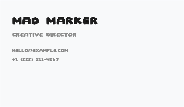 Mad Marker Business Card