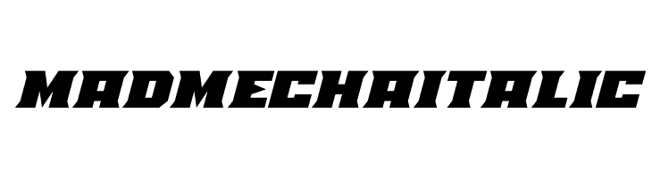 Mad Mecha Italic  font caratteri gratis