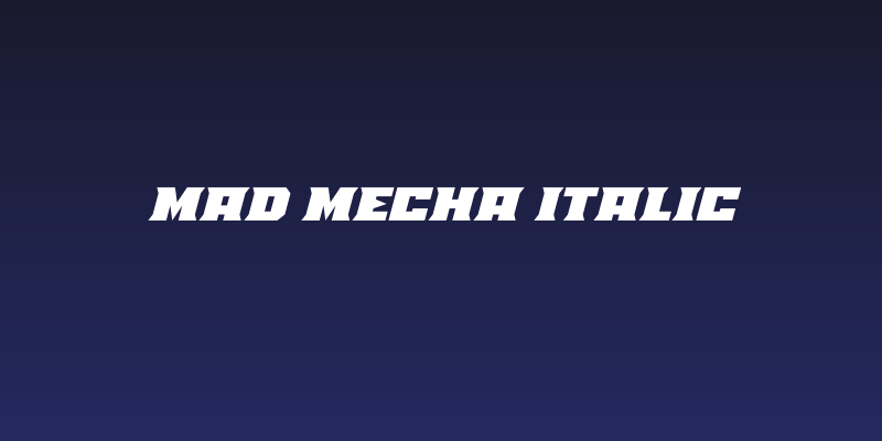 Mad Mecha Italic Social Header