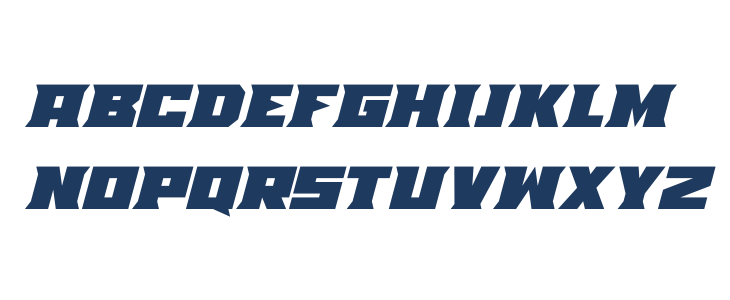 Mad Mecha Italic Lowercase