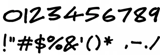 Mad Midnight Marker Font OTHER CHARS