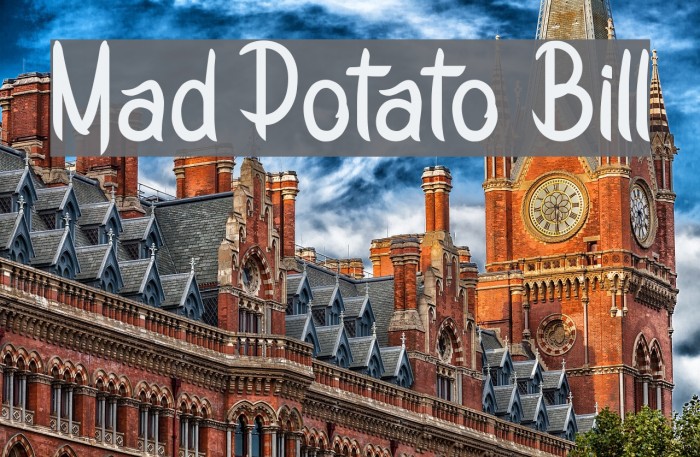 Mad Potato Bill Font examples