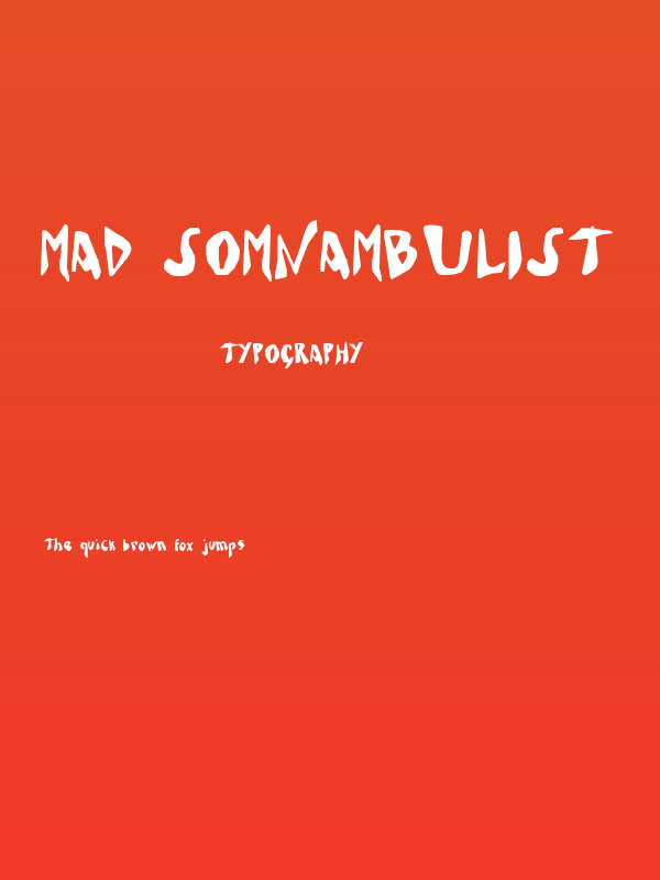 Mad Somnambulist Poster