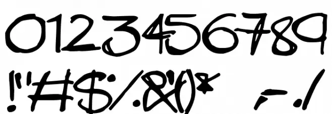 Mad Stick Brush Font OTHER CHARS