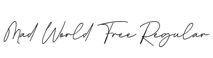 Mad World Free Regular  Frei Schriftart Herunterladen