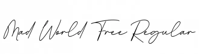 Mad World Free Regular  baixar fontes gratis