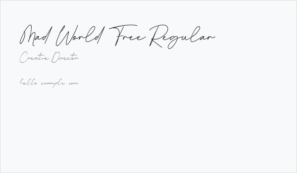 Mad World Free Regular Business Card