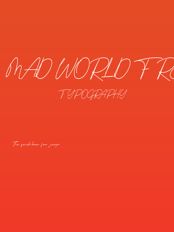 Mad World Free Regular Poster