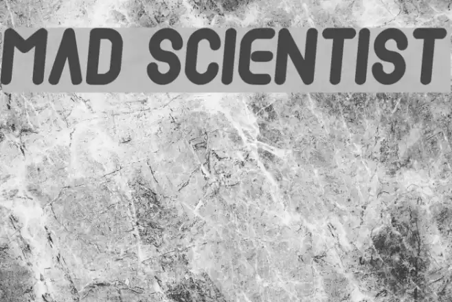 Mad scientist Font examples