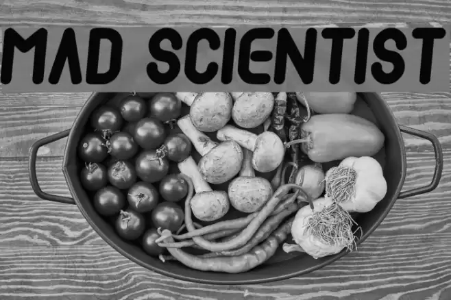 Mad scientist Font examples