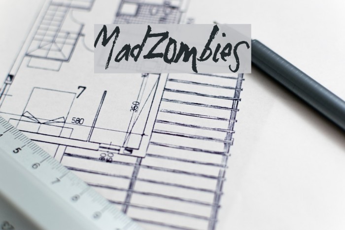 MadZombies Font examples