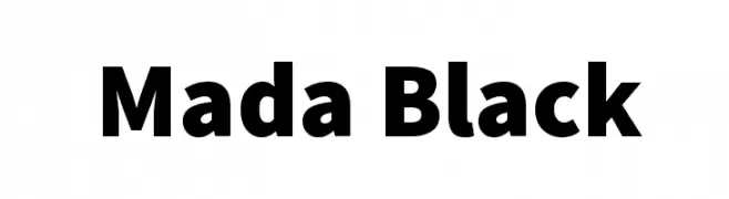 Mada Black  フリーフォントのダウンロード