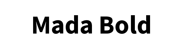Mada Bold Font