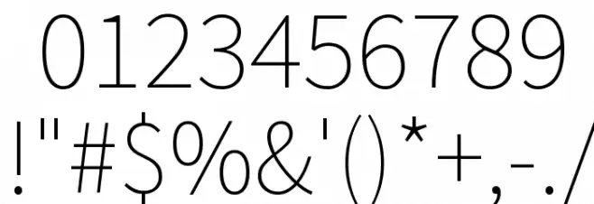 Mada ExtraLight Font OTHER CHARS