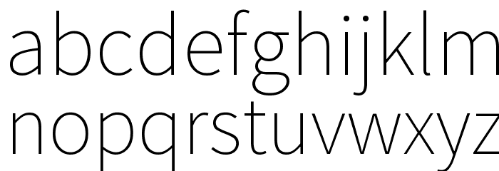 Mada ExtraLight Font LOWERCASE