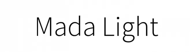 Mada Light  フリーフォントのダウンロード