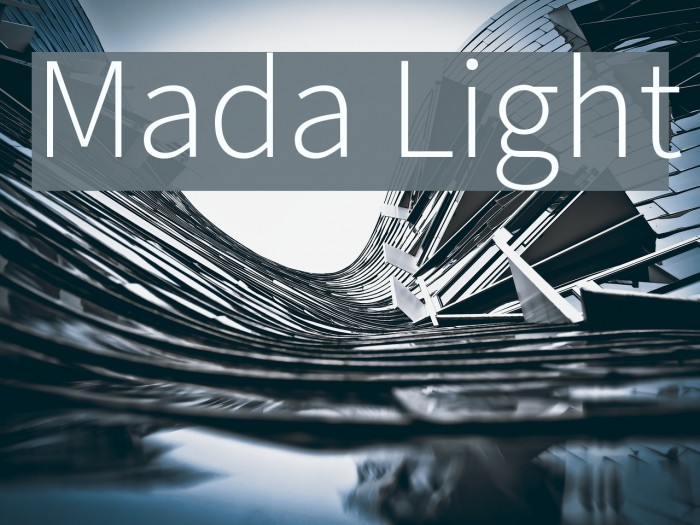 Mada Light Font examples