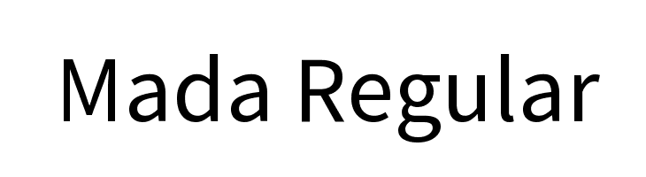 Mada Regular  Free Fonts Download