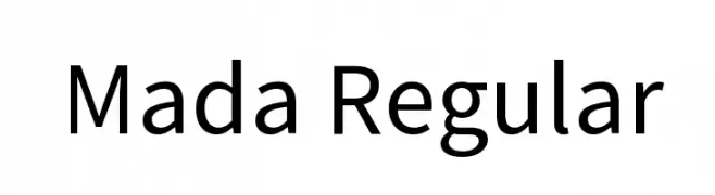 Mada Regular  フリーフォントのダウンロード