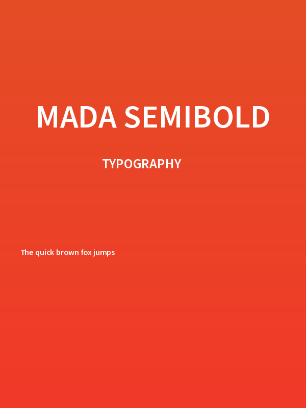 Mada SemiBold Poster