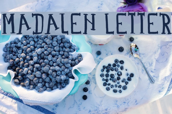 Madalen Letter Font examples