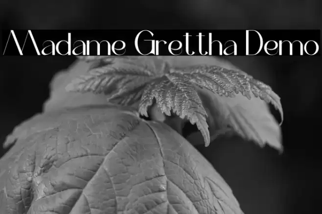 Madame Grettha Demo Font examples