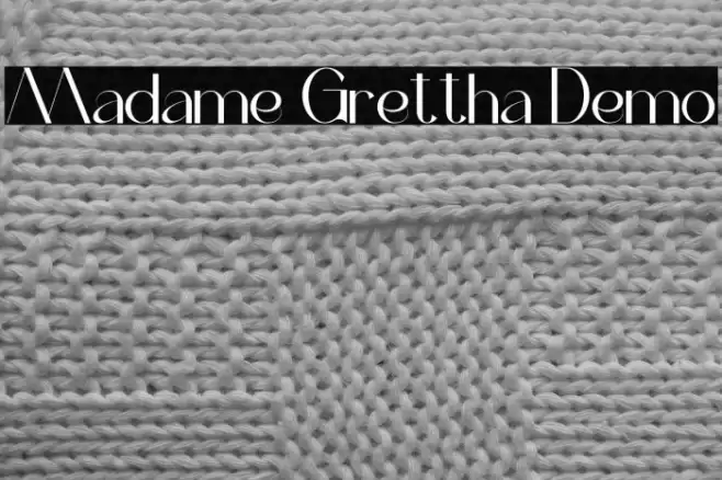 Madame Grettha Demo Font examples