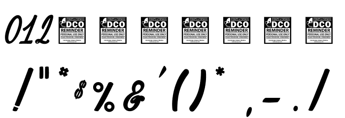 Madame Viviane 1_PersonalUseOnly Font OTHER CHARS