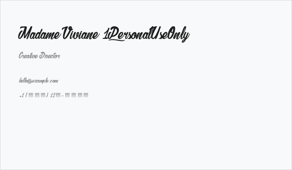 Madame Viviane 1_PersonalUseOnly Business Card