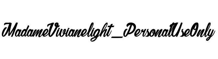 Madame Viviane light_PersonalUseOnly  Descarca Fonturi Gratis