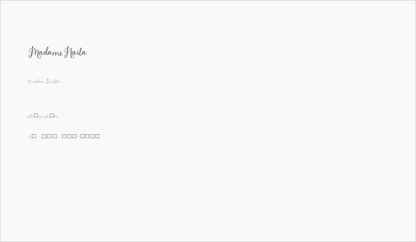 MadameNaila Business Card