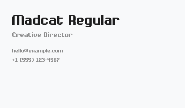 Madcat Regular Business Card