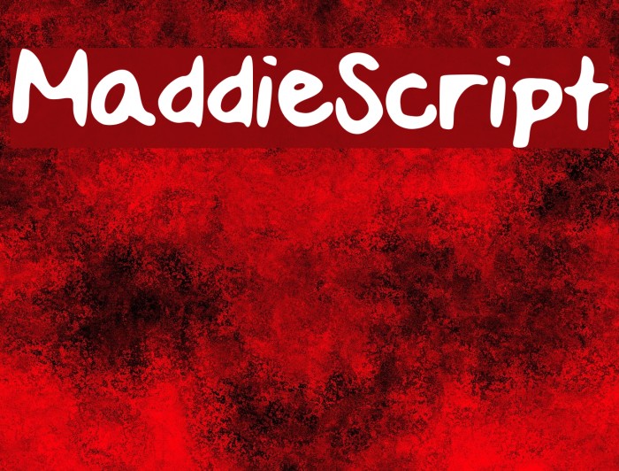 MaddieScript Font examples
