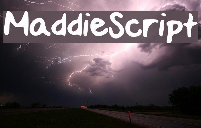 MaddieScript Font examples