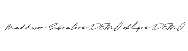 Maddison Signature DEMO oblique DEMO  Fuentes Gratis Descargar