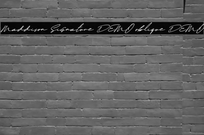 Maddison Signature DEMO oblique DEMO Example 1