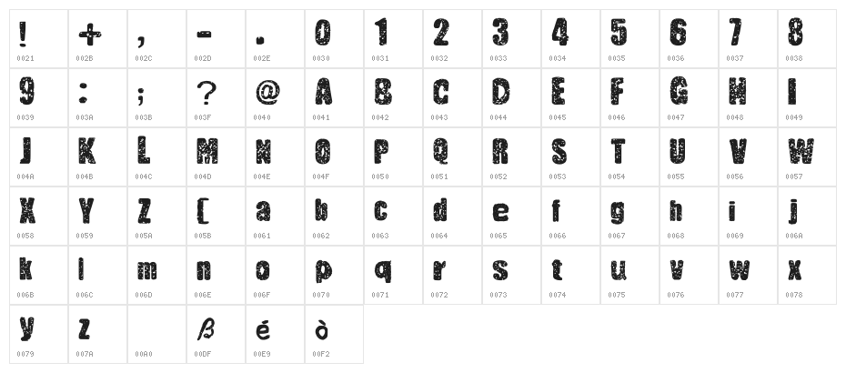 Made Of Concrete Regular Character Map