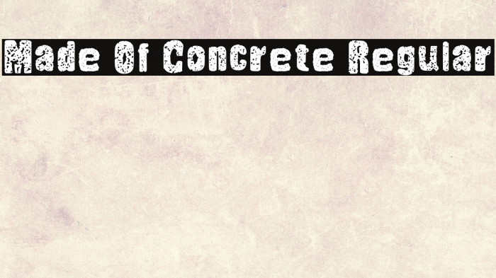 Made Of Concrete Regular Example 2