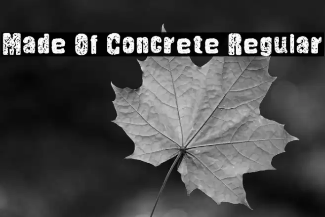 Made Of Concrete Regular Font examples