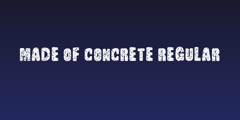 Made Of Concrete Regular Social Header