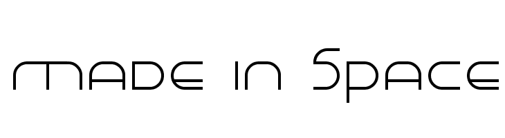 Made in Space  Frei Schriftart Herunterladen