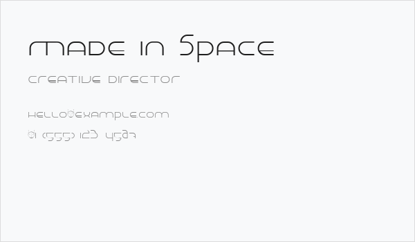 Made in Space Business Card