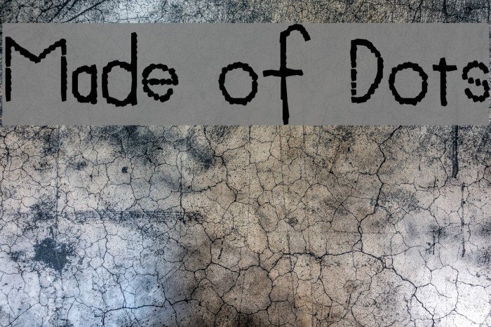 Made of Dots Font examples