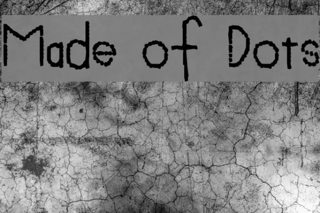 Made of Dots Font examples