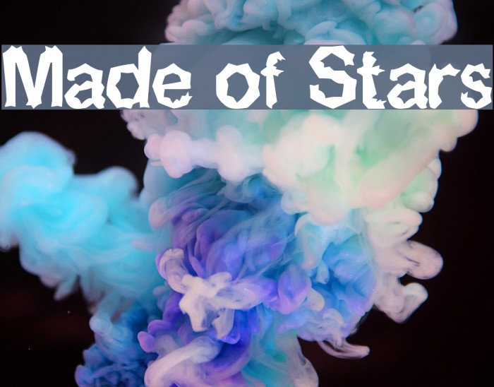 Made of Stars Font examples